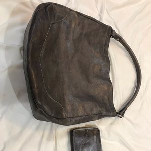 FRYE Melissa washed leather hobo bag and wallet